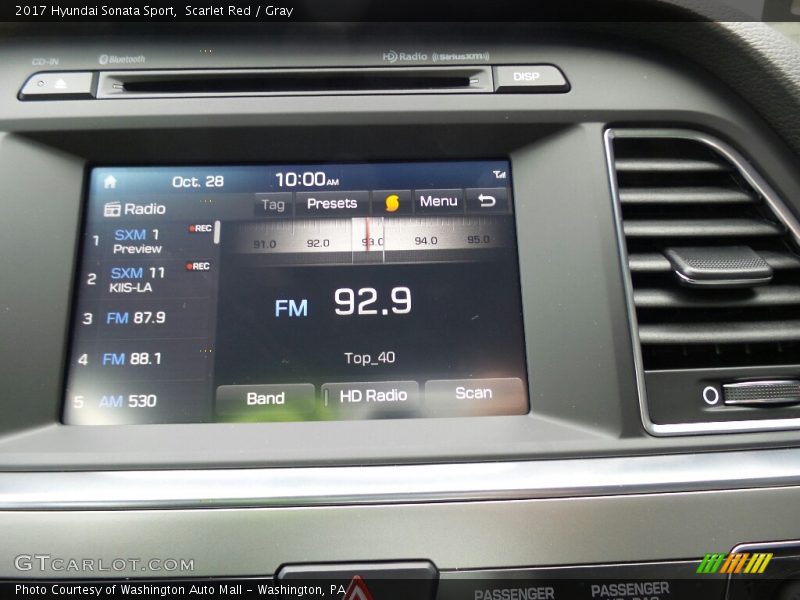 Audio System of 2017 Sonata Sport