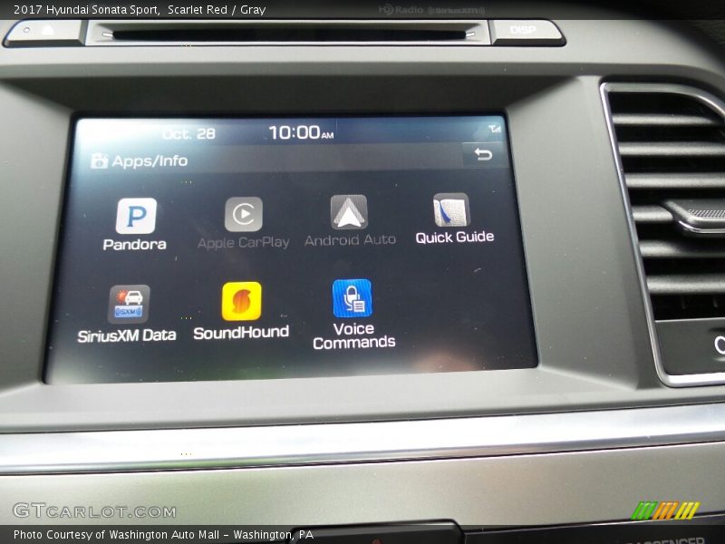 Controls of 2017 Sonata Sport