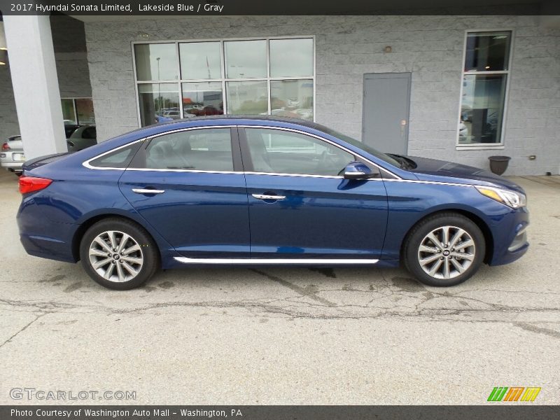 Lakeside Blue / Gray 2017 Hyundai Sonata Limited