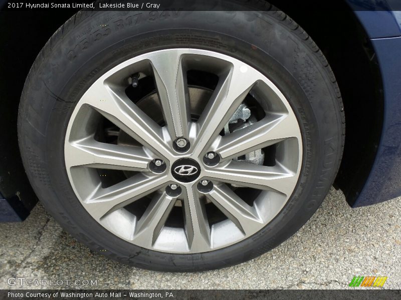 Lakeside Blue / Gray 2017 Hyundai Sonata Limited