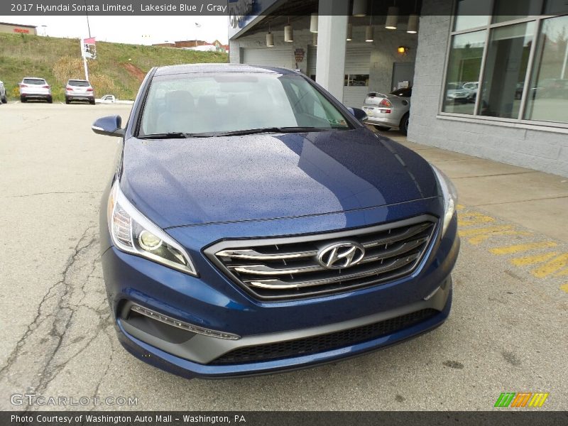 Lakeside Blue / Gray 2017 Hyundai Sonata Limited