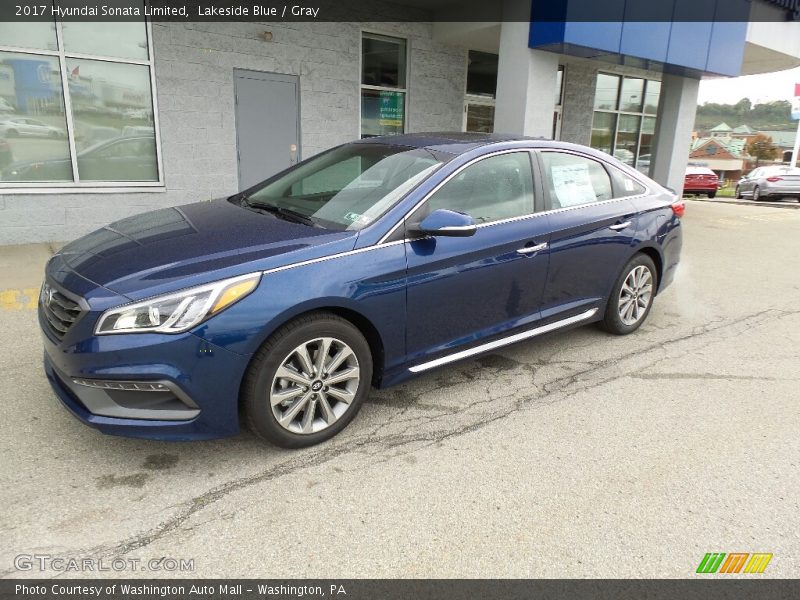 Lakeside Blue / Gray 2017 Hyundai Sonata Limited