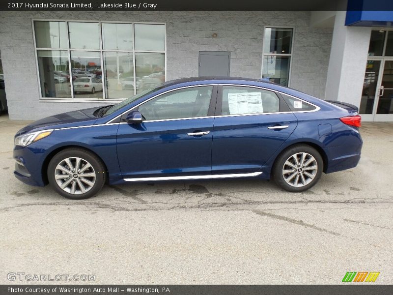 Lakeside Blue / Gray 2017 Hyundai Sonata Limited