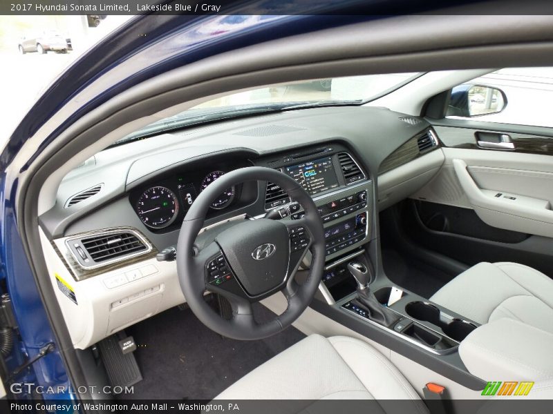 Lakeside Blue / Gray 2017 Hyundai Sonata Limited