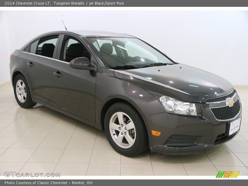 Tungsten Metallic / Jet Black/Sport Red 2014 Chevrolet Cruze LT