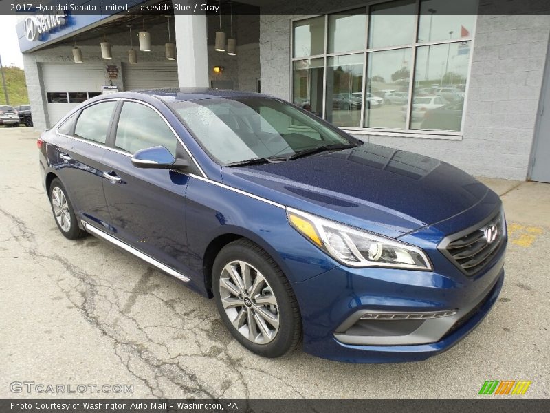 Lakeside Blue / Gray 2017 Hyundai Sonata Limited