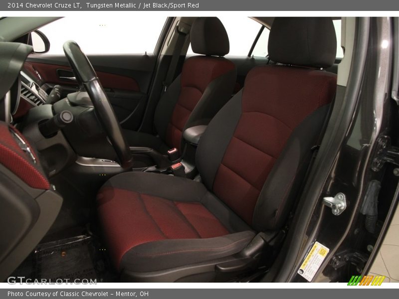 Tungsten Metallic / Jet Black/Sport Red 2014 Chevrolet Cruze LT