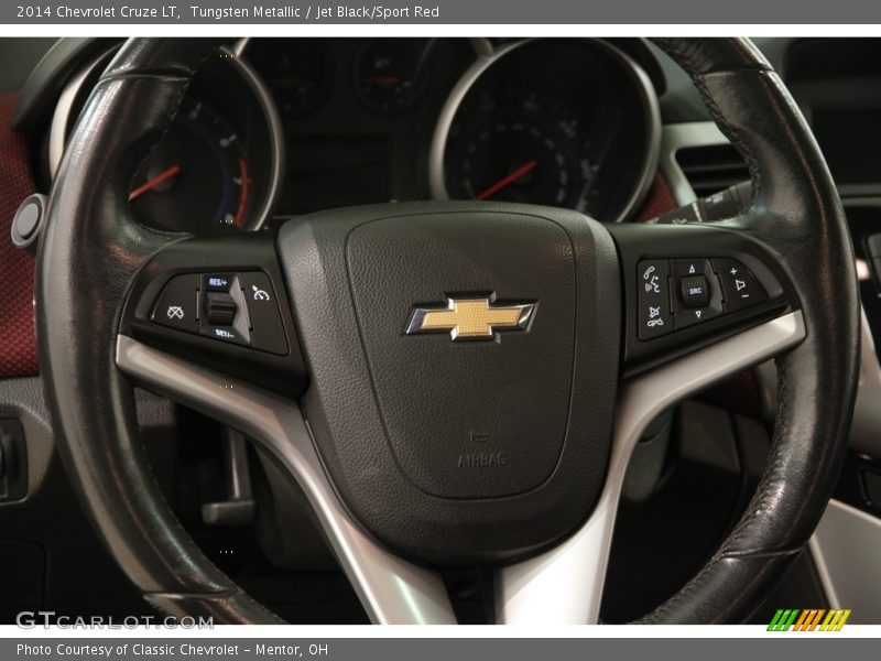 Tungsten Metallic / Jet Black/Sport Red 2014 Chevrolet Cruze LT