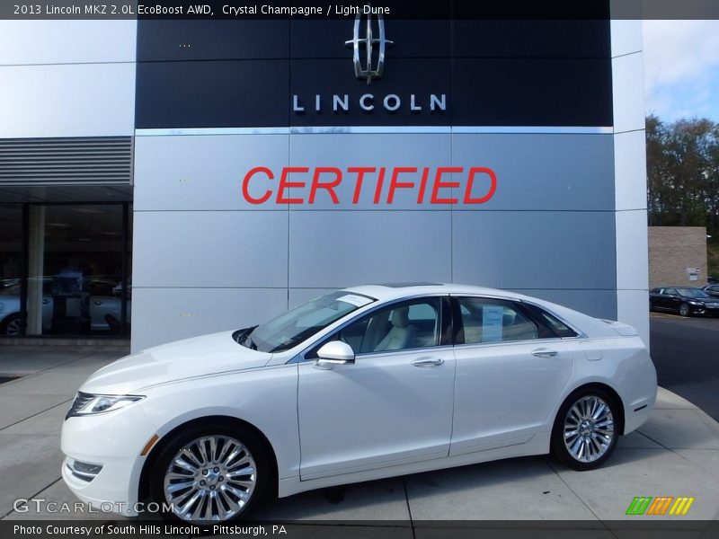 Crystal Champagne / Light Dune 2013 Lincoln MKZ 2.0L EcoBoost AWD