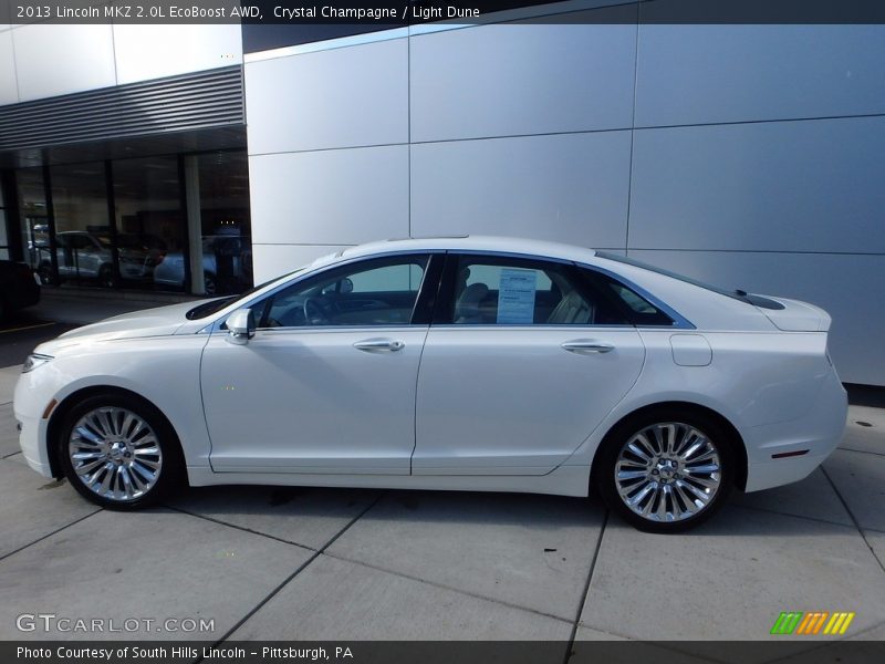 Crystal Champagne / Light Dune 2013 Lincoln MKZ 2.0L EcoBoost AWD