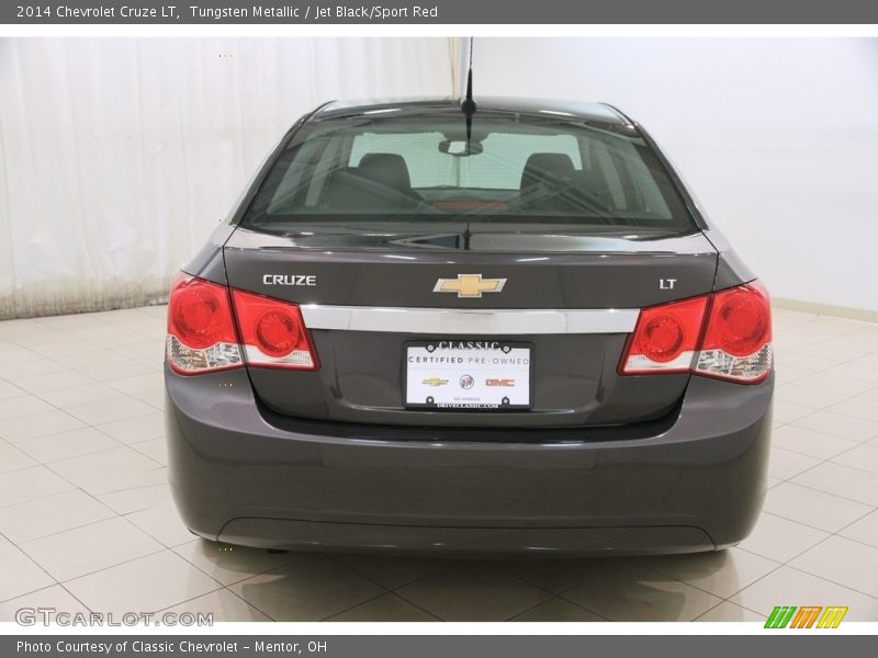 Tungsten Metallic / Jet Black/Sport Red 2014 Chevrolet Cruze LT