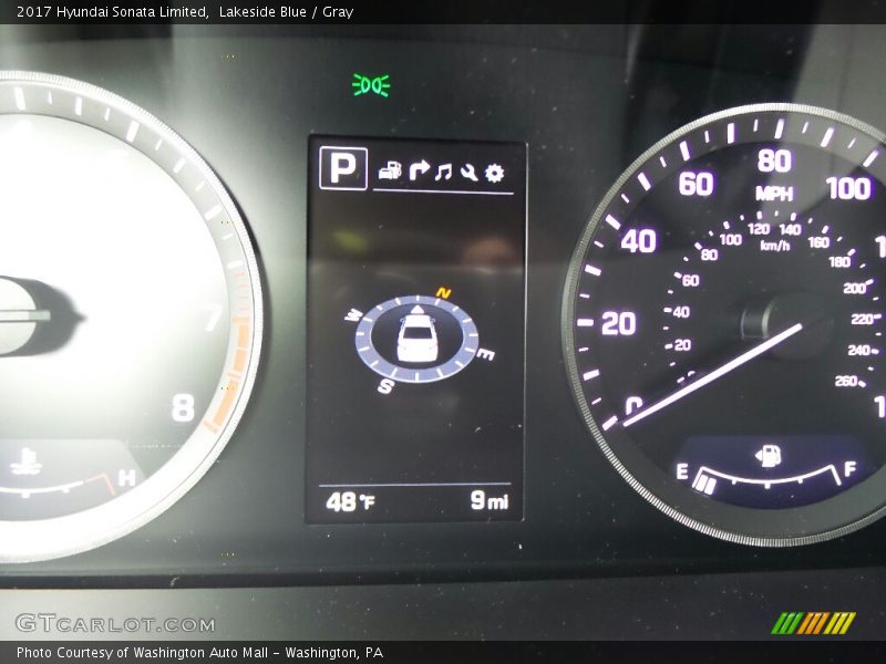 Lakeside Blue / Gray 2017 Hyundai Sonata Limited