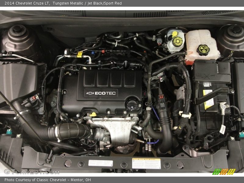 Tungsten Metallic / Jet Black/Sport Red 2014 Chevrolet Cruze LT