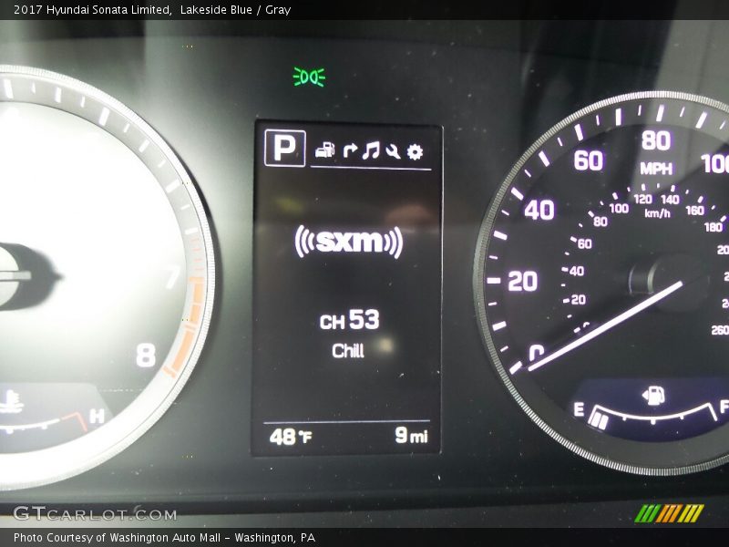 Lakeside Blue / Gray 2017 Hyundai Sonata Limited