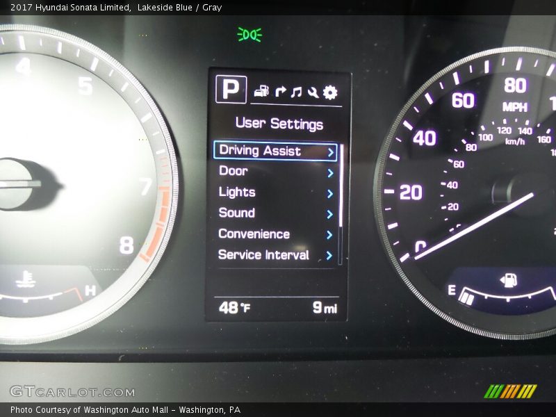 Lakeside Blue / Gray 2017 Hyundai Sonata Limited