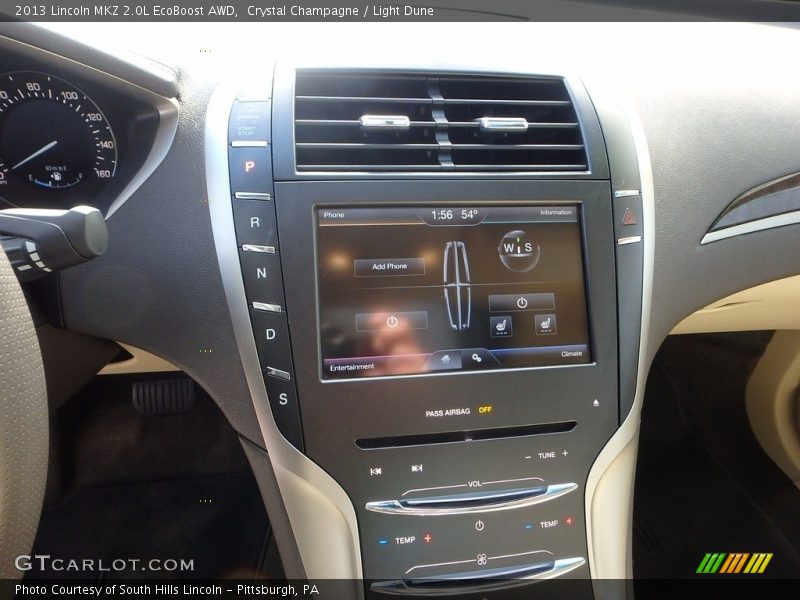 Crystal Champagne / Light Dune 2013 Lincoln MKZ 2.0L EcoBoost AWD