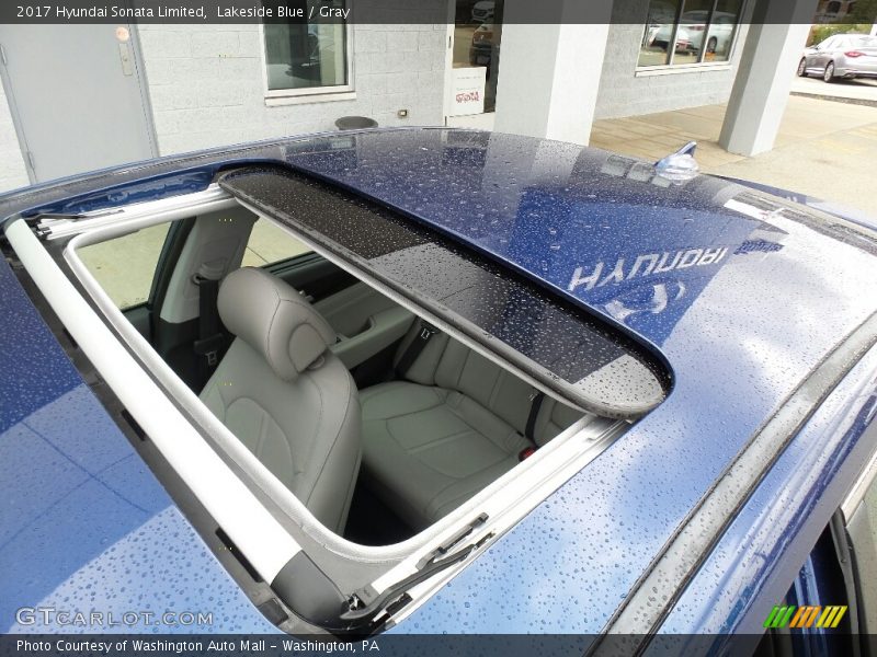 Lakeside Blue / Gray 2017 Hyundai Sonata Limited
