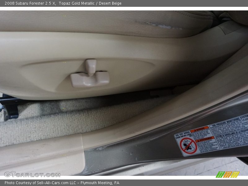 Topaz Gold Metallic / Desert Beige 2008 Subaru Forester 2.5 X