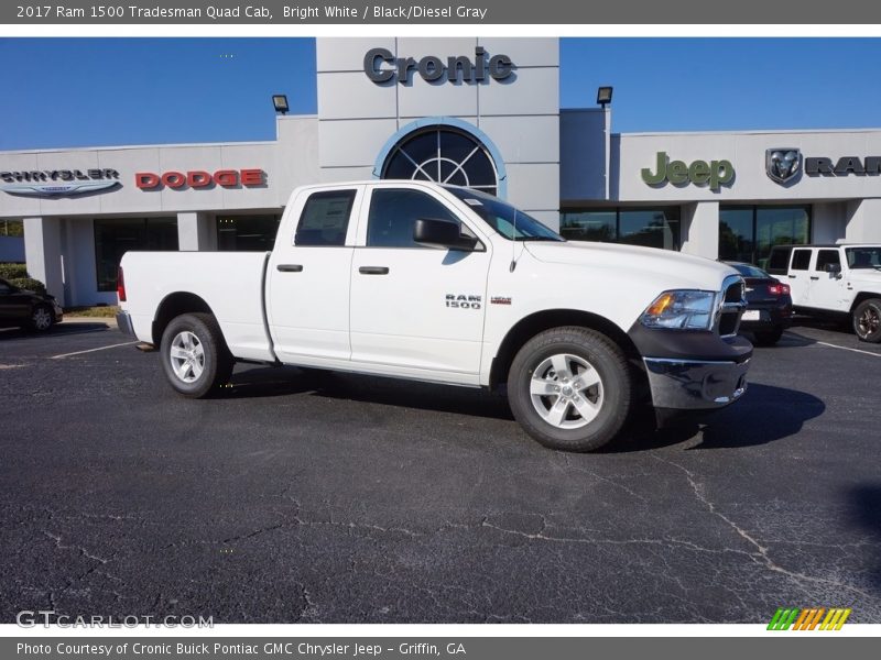 Bright White / Black/Diesel Gray 2017 Ram 1500 Tradesman Quad Cab