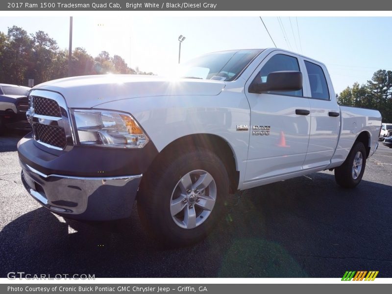 Bright White / Black/Diesel Gray 2017 Ram 1500 Tradesman Quad Cab