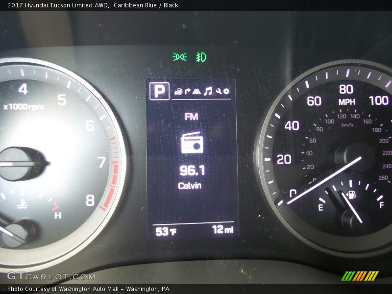 Caribbean Blue / Black 2017 Hyundai Tucson Limited AWD