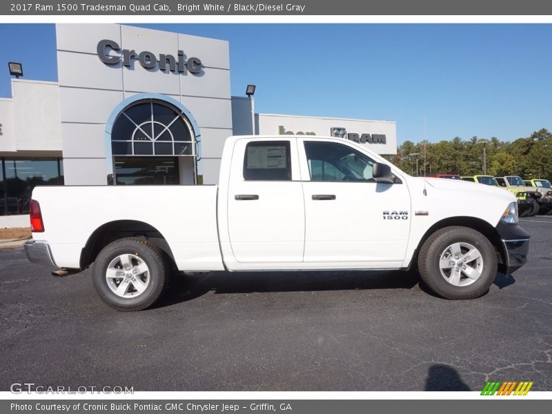 Bright White / Black/Diesel Gray 2017 Ram 1500 Tradesman Quad Cab
