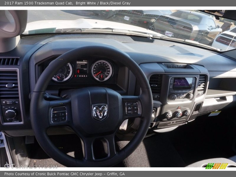 Bright White / Black/Diesel Gray 2017 Ram 1500 Tradesman Quad Cab