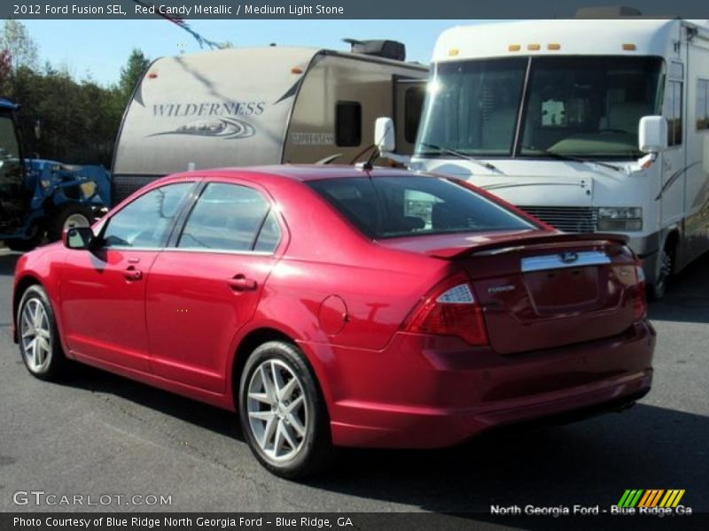 Red Candy Metallic / Medium Light Stone 2012 Ford Fusion SEL