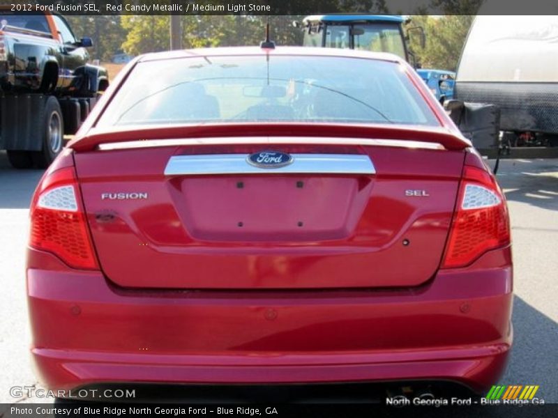 Red Candy Metallic / Medium Light Stone 2012 Ford Fusion SEL