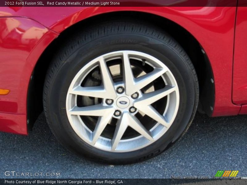 Red Candy Metallic / Medium Light Stone 2012 Ford Fusion SEL