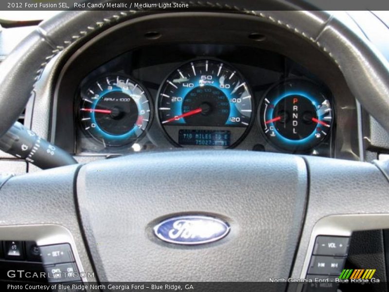 Red Candy Metallic / Medium Light Stone 2012 Ford Fusion SEL