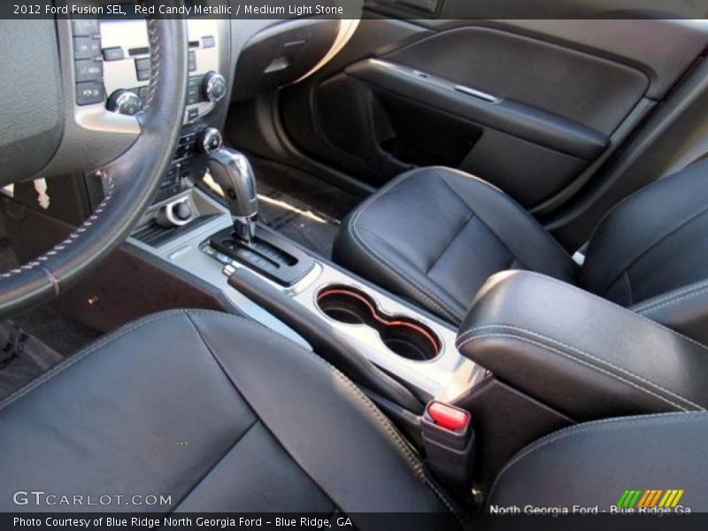 Red Candy Metallic / Medium Light Stone 2012 Ford Fusion SEL