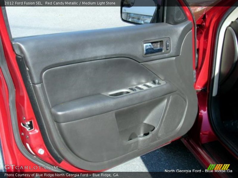 Red Candy Metallic / Medium Light Stone 2012 Ford Fusion SEL