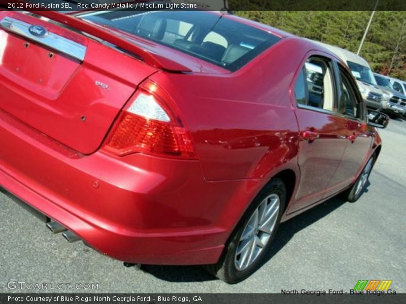 Red Candy Metallic / Medium Light Stone 2012 Ford Fusion SEL