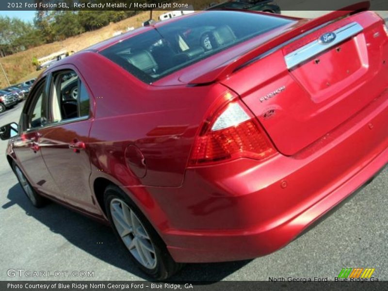 Red Candy Metallic / Medium Light Stone 2012 Ford Fusion SEL