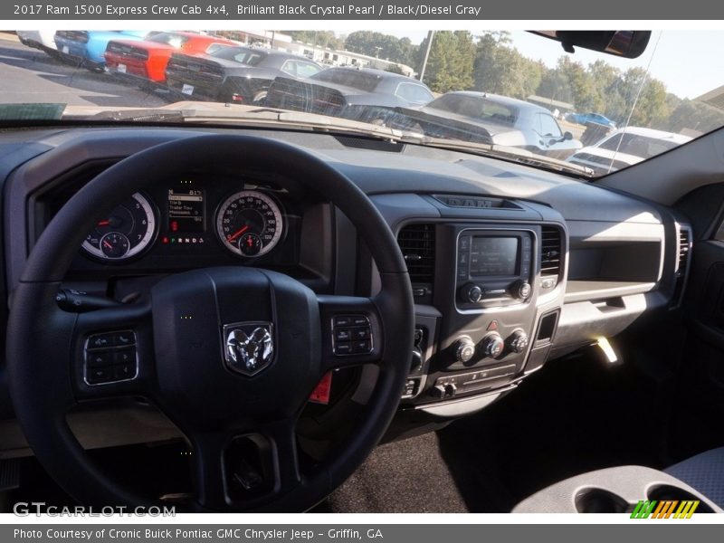 Brilliant Black Crystal Pearl / Black/Diesel Gray 2017 Ram 1500 Express Crew Cab 4x4