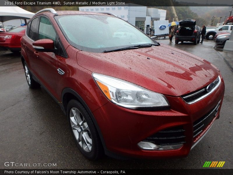 Sunset Metallic / Medium Light Stone 2016 Ford Escape Titanium 4WD