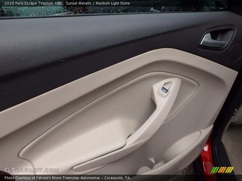 Sunset Metallic / Medium Light Stone 2016 Ford Escape Titanium 4WD