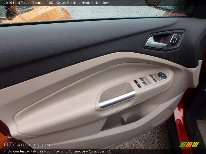 Sunset Metallic / Medium Light Stone 2016 Ford Escape Titanium 4WD