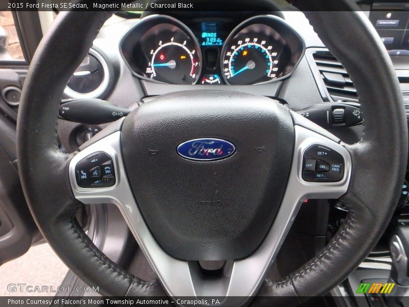Magnetic Metallic / Charcoal Black 2015 Ford Fiesta SE Sedan