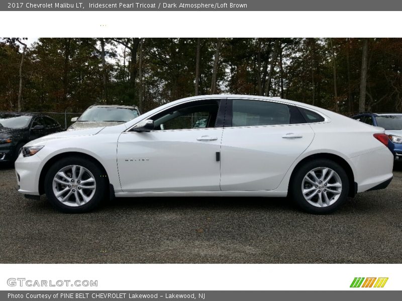 Iridescent Pearl Tricoat / Dark Atmosphere/Loft Brown 2017 Chevrolet Malibu LT