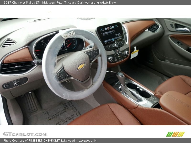 Iridescent Pearl Tricoat / Dark Atmosphere/Loft Brown 2017 Chevrolet Malibu LT