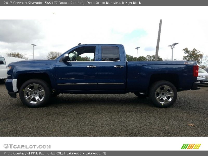 Deep Ocean Blue Metallic / Jet Black 2017 Chevrolet Silverado 1500 LTZ Double Cab 4x4