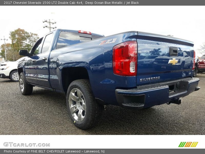 Deep Ocean Blue Metallic / Jet Black 2017 Chevrolet Silverado 1500 LTZ Double Cab 4x4