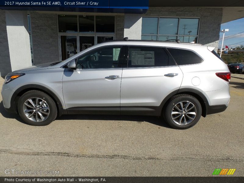 Circuit Silver / Gray 2017 Hyundai Santa Fe SE AWD