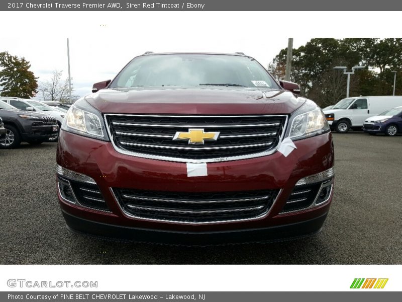 Siren Red Tintcoat / Ebony 2017 Chevrolet Traverse Premier AWD