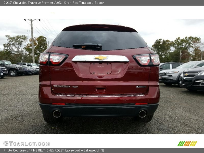 Siren Red Tintcoat / Ebony 2017 Chevrolet Traverse Premier AWD