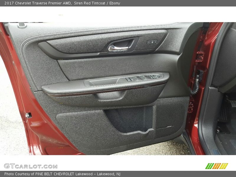 Siren Red Tintcoat / Ebony 2017 Chevrolet Traverse Premier AWD