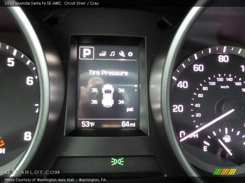 Circuit Silver / Gray 2017 Hyundai Santa Fe SE AWD