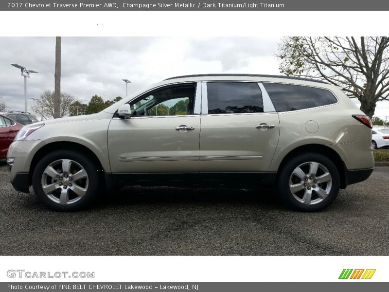 Champagne Silver Metallic / Dark Titanium/Light Titanium 2017 Chevrolet Traverse Premier AWD